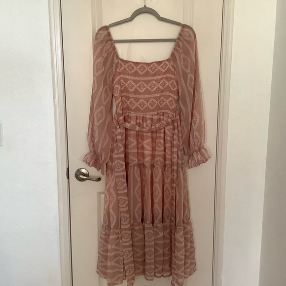 NWT New Simplee Appeal Dress long sleeve shoulder off Size Large - Picture 6 of 13